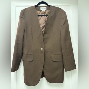 Casual Corner Vintage Chocolate Brown Blazer